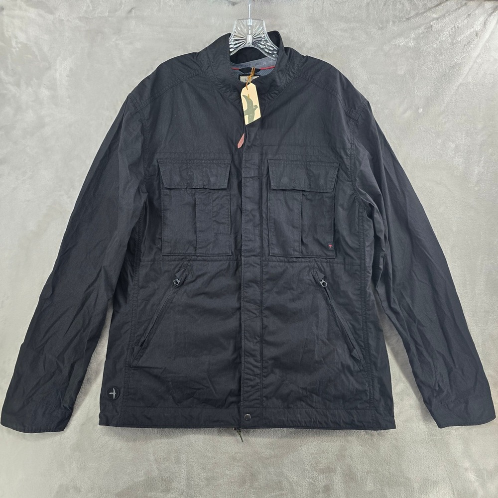 *NWT W FLAW* Relwen Mens L Sailcloth Tanker Jacket Black Utility Field Jacket